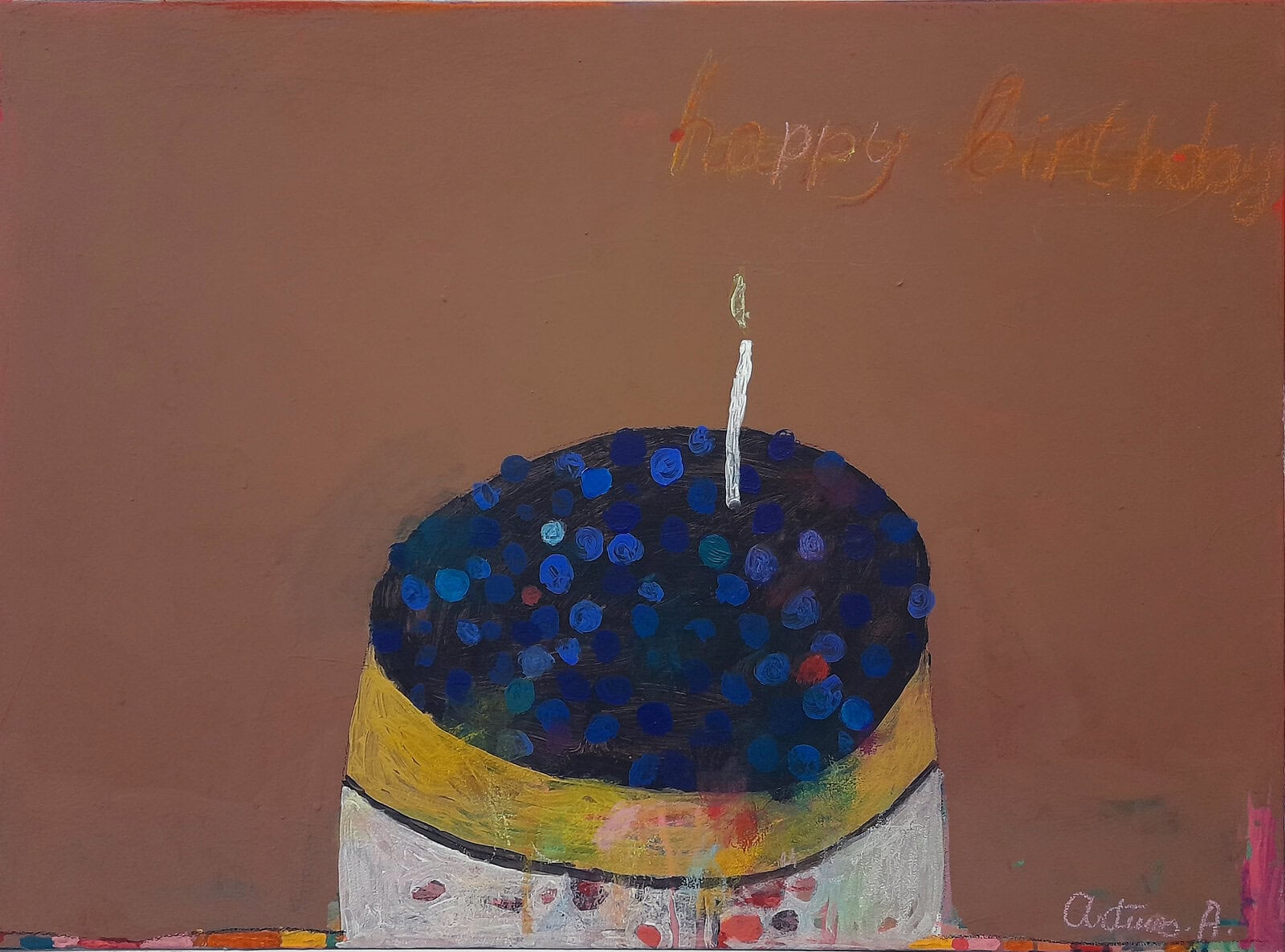 Arturs Akopjans _Happy Birthday - 2025 audekls / akrils 60x80